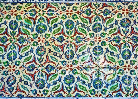 Floral pattern on tiles Stock-Fotos