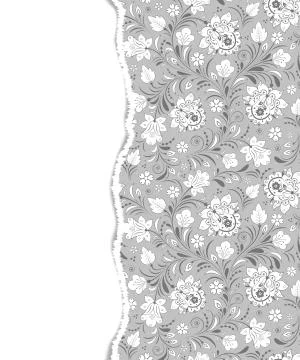 Floral pattern with torn paper Stock Illustration