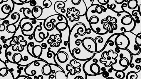 Floral pattern on transparent background with alpha channel and looped Stock Footage 166469419