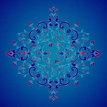 Floral pattern vector element Stock Illustration