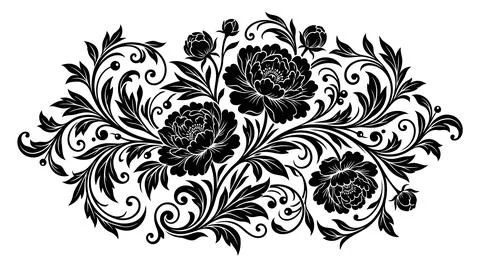 Floral pattern with vintage botanical design Stock Illustration