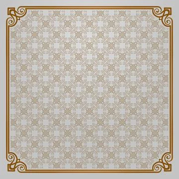 Floral pattern, with vintage frame Stock Illustration
