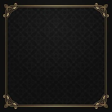 Floral pattern, with vintage frame Stock Illustration