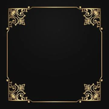 Floral pattern, with vintage frame Stock Illustration