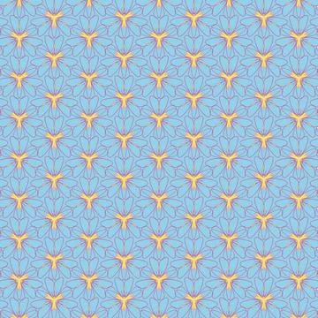 Floral pattern, vintage geometric pattern. Retro style and Aesthetic. イラスト素材