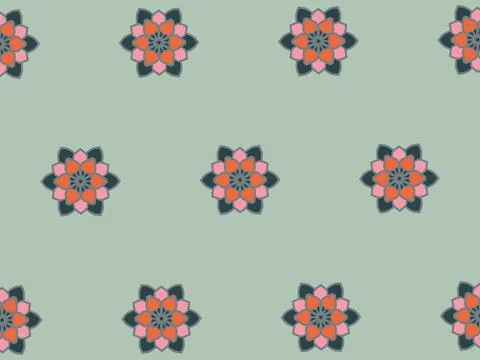Floral pattern, vintage geometric pattern. Retro style and Aesthetic. 스톡 일러스트