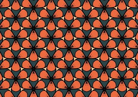 Floral pattern, vintage geometric pattern. Retro style and Aesthetic. 스톡 일러스트