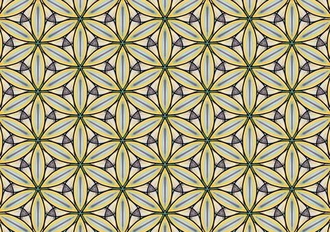 Floral pattern, vintage geometric pattern. Retro style and Aesthetic. イラスト素材