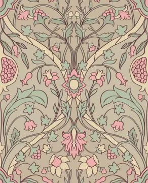 Floral pattern for wallpaper. Stock Illustration