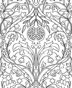 Floral pattern for wallpaper. Stock Illustration