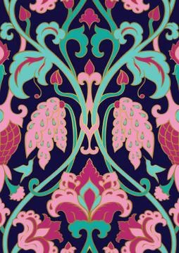 Floral pattern for wallpaper. Stock Illustration