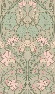 Floral pattern for wallpaper. Stock Illustration