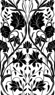 Floral pattern for wallpaper. Stock Illustration
