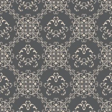 Floral pattern wallpapers in the style of Baroque . Can be used for backgrounds Stock Illustration