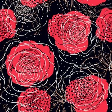 Floral pattern on white background Stock Illustration