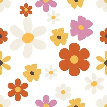 Floral pattern on a white background. Stock Illustration