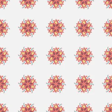 Floral pattern in white for use as a print Stock Illustration