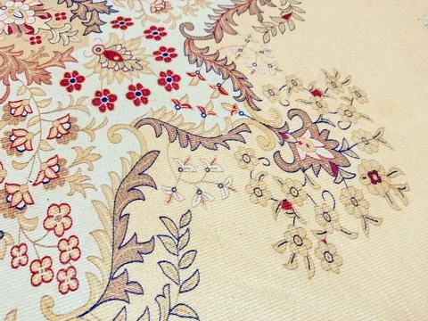 Floral Patterned Carpet Surface Stock Photos
