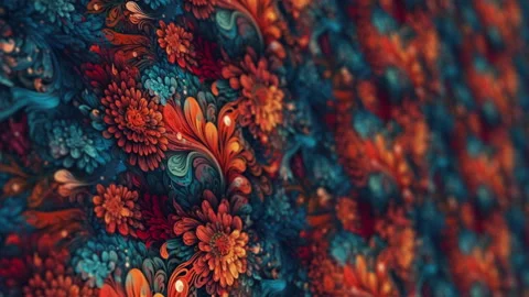 Floral Patterned Textures. Looped Background 스톡 동영상 239739356