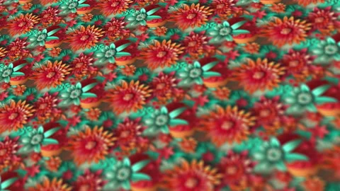 Floral Patterned Textures. Looped Background Video stock 239739368