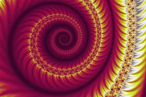 Floral patterns found in the infinite mathematical mandelbrot set fractal Stock Photos