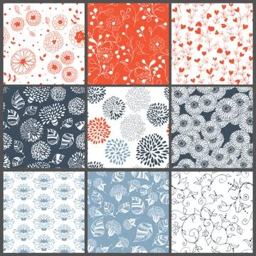 Floral patterns Stock Illustration