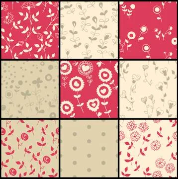 Floral patterns Stock Illustration