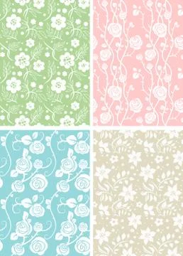 Floral patterns Stock Illustration