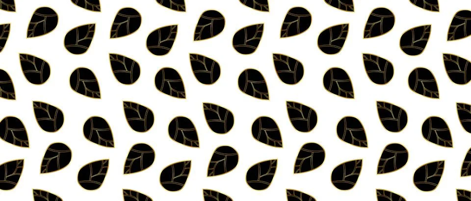 Floral patterns with leaves. Elegant gradient gold flowers and leaf pattern  Illustrazione stock