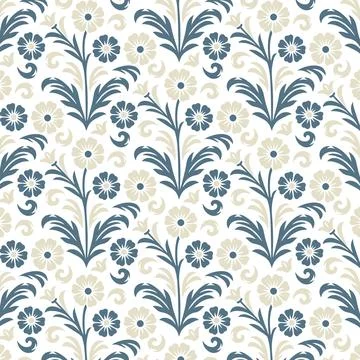 Floral patterns with tropical elements for seamless fashion prints Stock Illustration