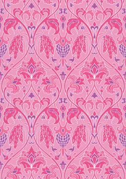 Floral pink pattern for wallpaper. Stock Illustration