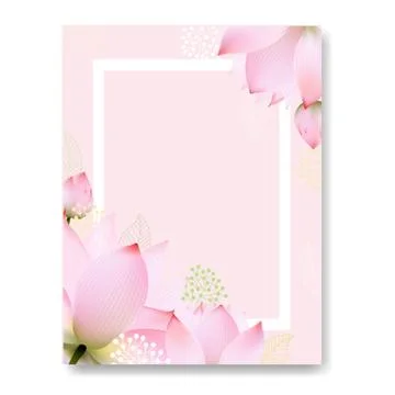 Floral Postcard Stock Illustration