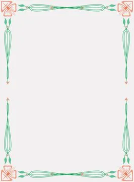 Floral rectangle frame vector design Stock Illustration