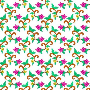 Floral repeat seamless pattern Stock Illustration