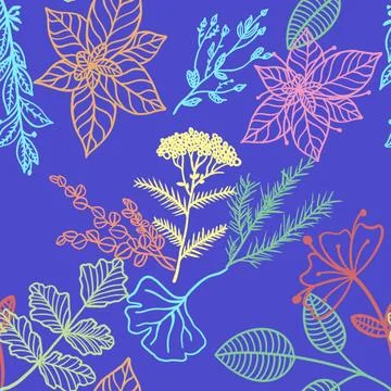 Floral Repeating Pattern Stock Illustration