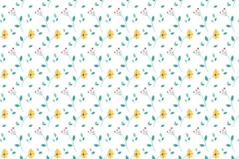 Floral repeating pattern. Summer floral background. Stock Illustration