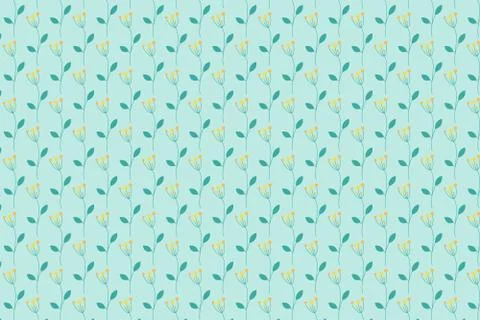 Floral repeating pattern. Summer floral green background. Stock Illustration