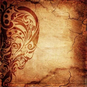 Floral retro background Illustrazione stock
