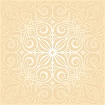 Floral Retro background mandala design Stock Illustration