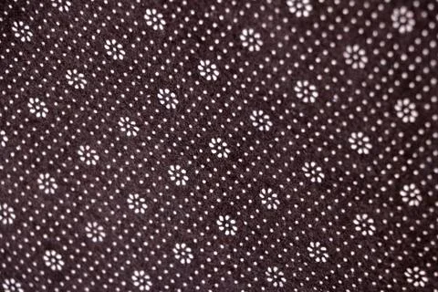 Floral round fabric pattern with dots brown color 스톡 사진