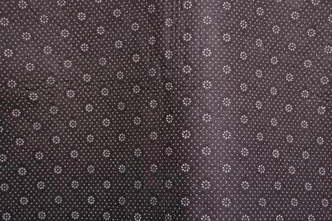 Floral round fabric pattern with dots brown color 스톡 사진