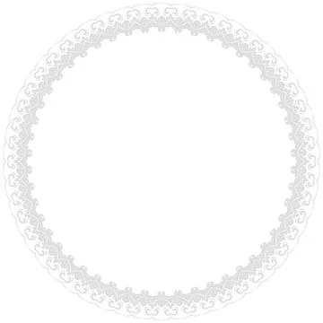 Floral Round Frame Stock Illustration