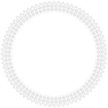 Floral Round Frame 스톡 일러스트