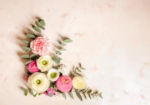 Floral round frame Stock Photos