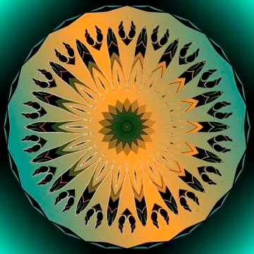 Floral round mandala pattern. Abstract flower. Colorful ornamental vector bac Stock Illustration