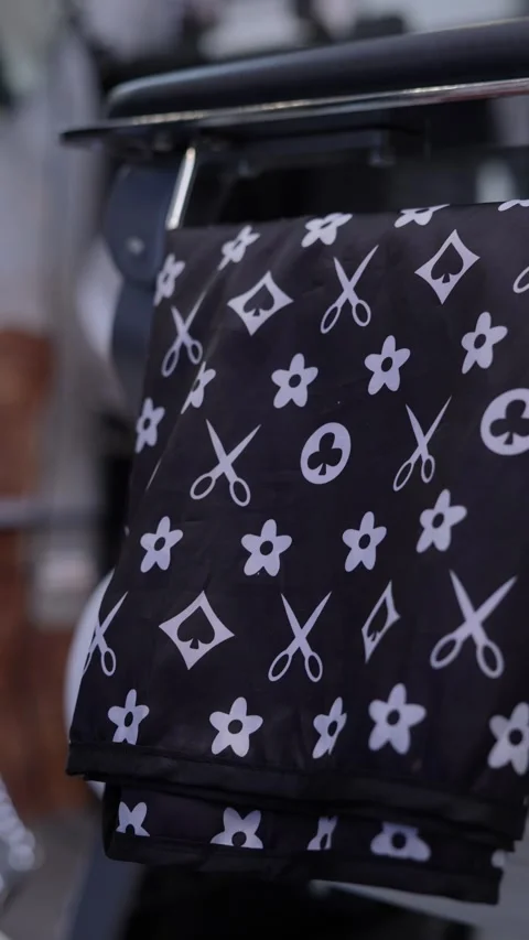 Floral Scissors Fabric Stock Footage 314899678