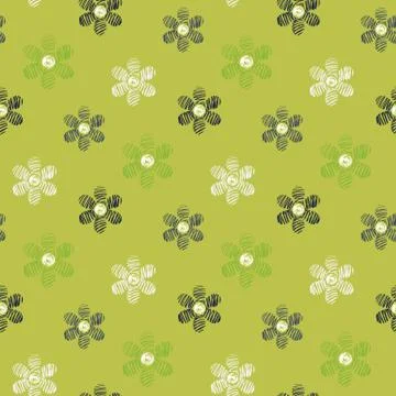 Floral scribble pattern Stock Illustration