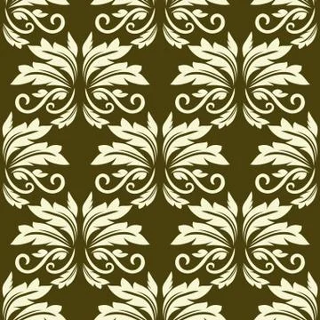 Floral seamless arabesque pattern Illustrazione stock