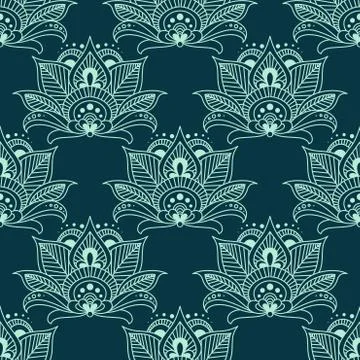 Floral seamless arabesque pattern Illustrazione stock