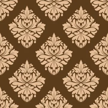 Floral seamless arabesque pattern Stock Illustration